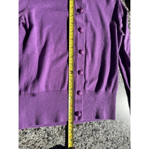 Cardigan Silk Cashmere Blend Banana Republic PurpleButtons Sweater L/S Women XS - Picture 11 of 15